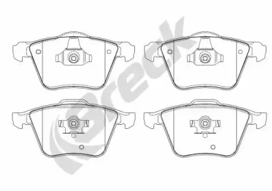 Комплект тормозных колодок, дисковый тормоз BRECK купить